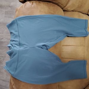 Lululemon Flux capri leggings size 10. 21 inch iron blue color